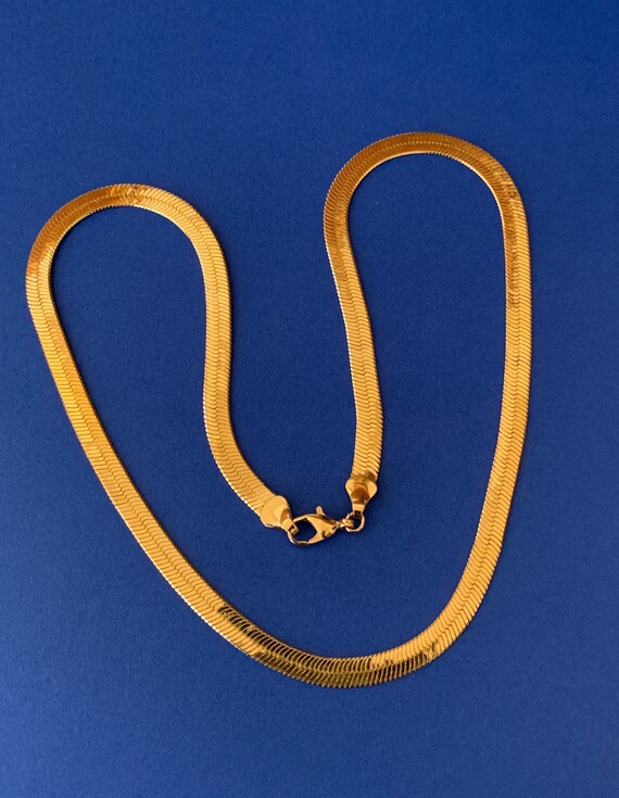 Beautiful 20 Inch 6mm Flat Herringbone Chain Necklace Gem