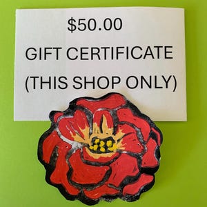ChristinaJoyG Shop 50 Dollar Gift Certificate