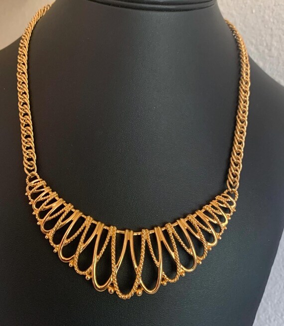 Graduated Loop Like Panel and Chain Choker Neckla… - image 2