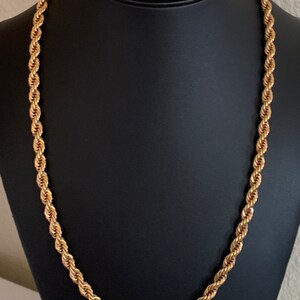 Avon Chunky Bright Gold Plated 24 Inch 6mm Rope Chain