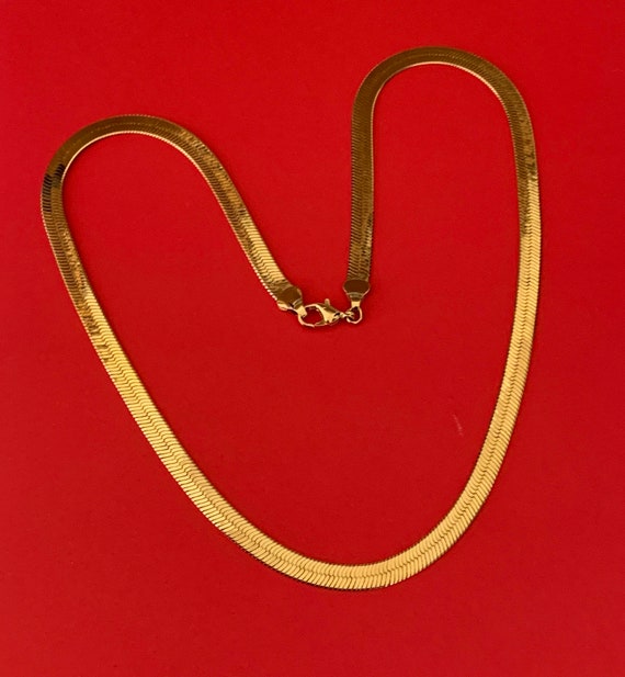 Beautiful 20 Inch 6mm Flat Herringbone Chain Necklace Gem