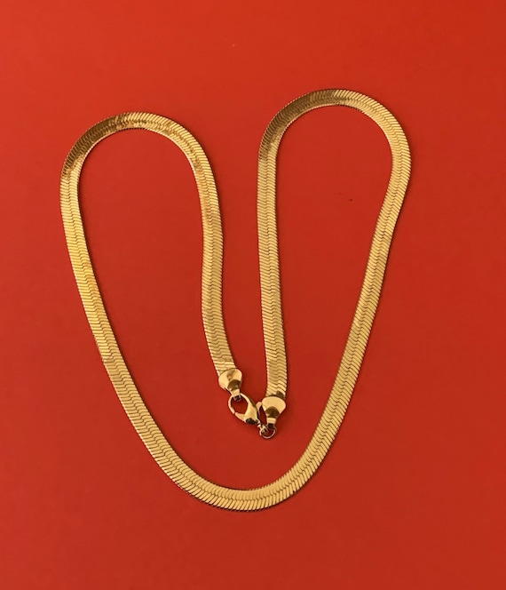 Beautiful 20 Inch 6mm Flat Herringbone Chain Necklace Gem