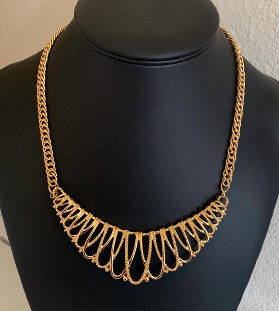 Graduated Loop Like Panel and Chain Choker Neckla… - image 2