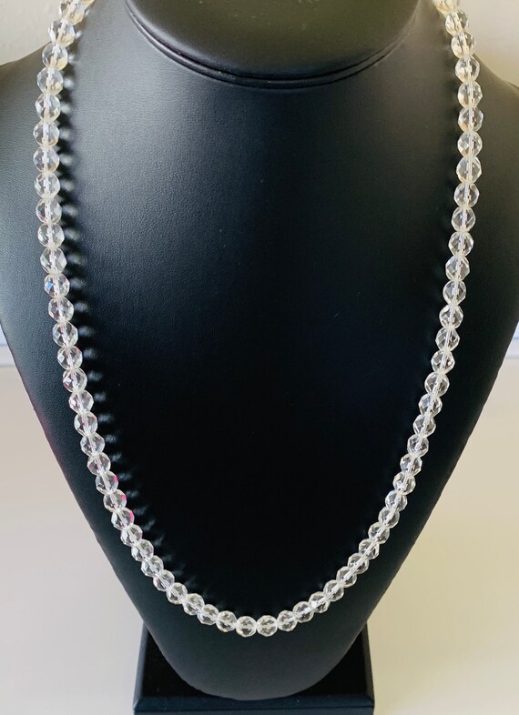 Be Basic Faceted Clear Aurora Borealis Glass Bead… - image 6