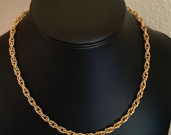 Simple 18 Inch 5mm Gold Plated Rope Chain