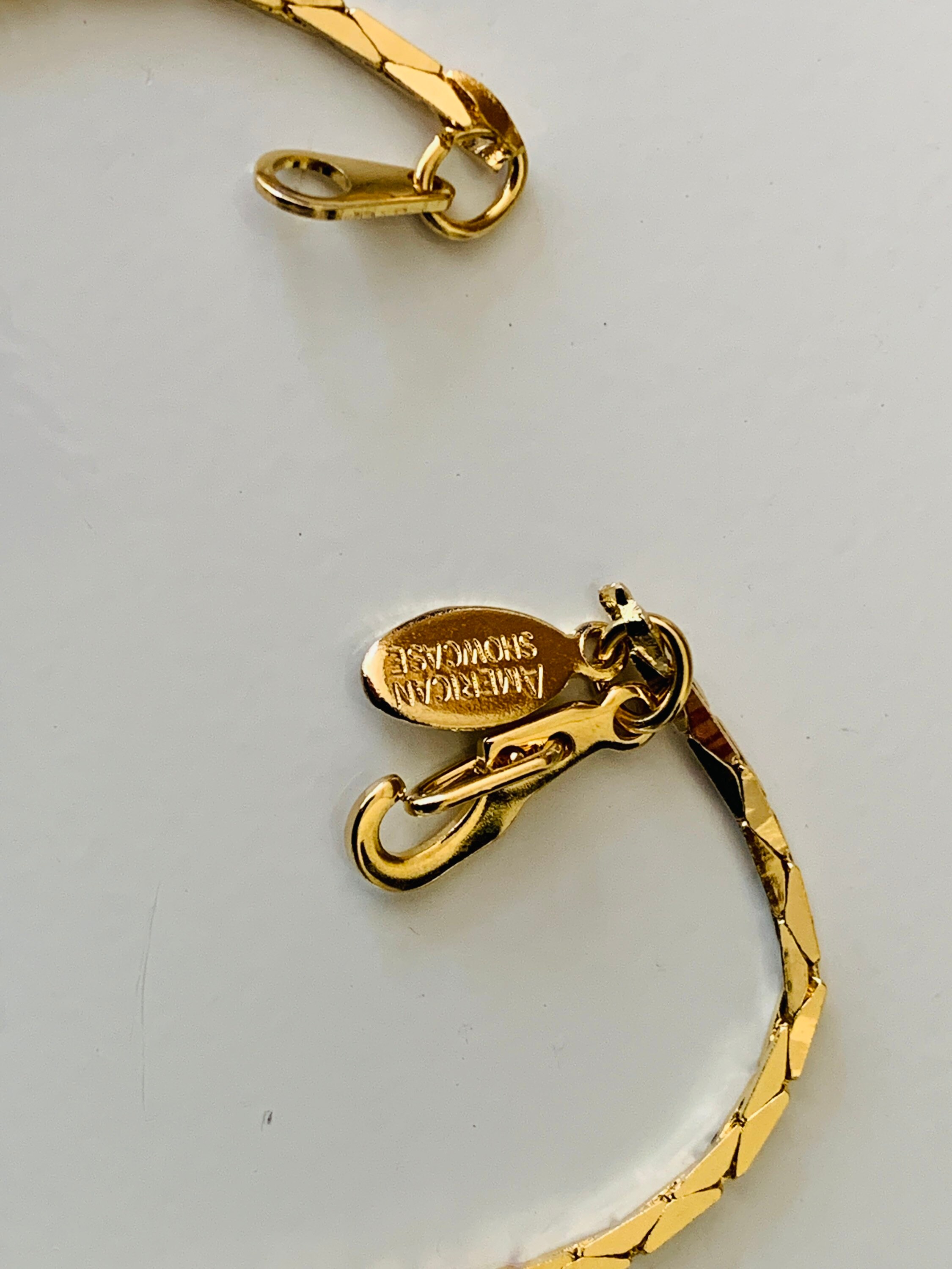 American Showcase Gold Plated Shiny Flat 2mm Chain Bracelet Etsy