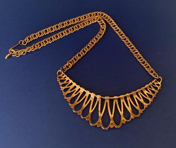 Graduated Loop Like Panel and Chain Choker Neckla… - image 4