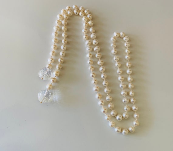 High Quality Genuine White 10mm Pearl Bead Lariat… - image 5