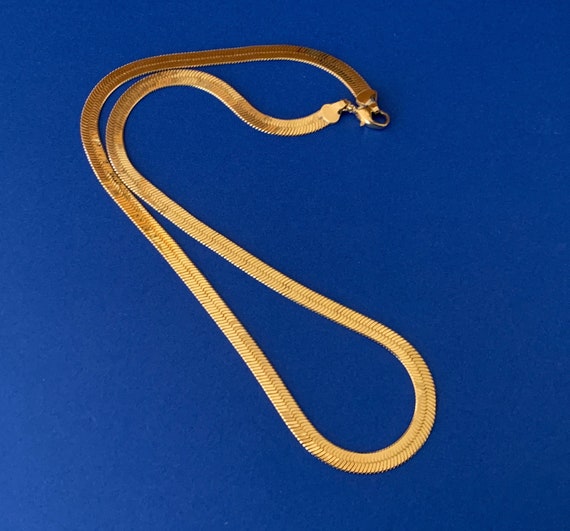 Beautiful 20 Inch 6mm Flat Herringbone Chain Necklace Gem