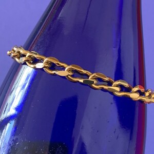 8 Inch Mens Gold Tone Chain Link Bracelet