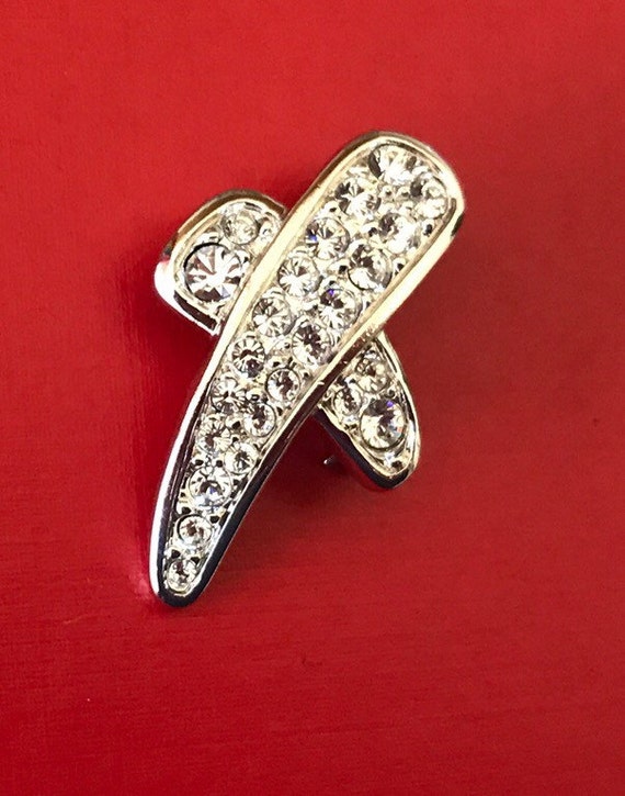 Swarovski Swan Signed Abstract Scatter Pin - image 2