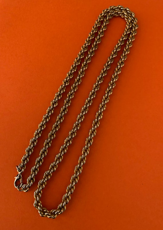 Chunky 31 inch 6mm Vintage Rope Chain Necklace - image 3