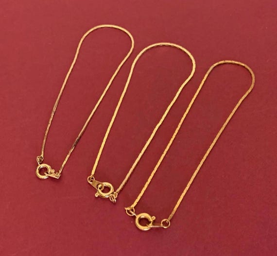 Three Thin Stack able Korea Signed Gold Tone Flat… - image 5