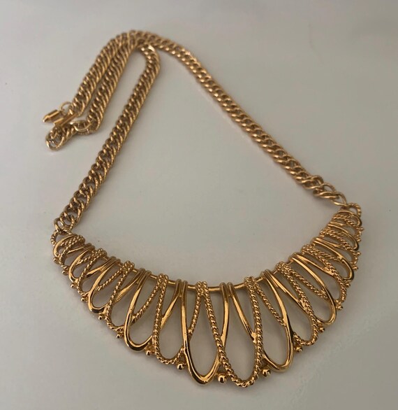 Graduated Loop Like Panel and Chain Choker Neckla… - image 5