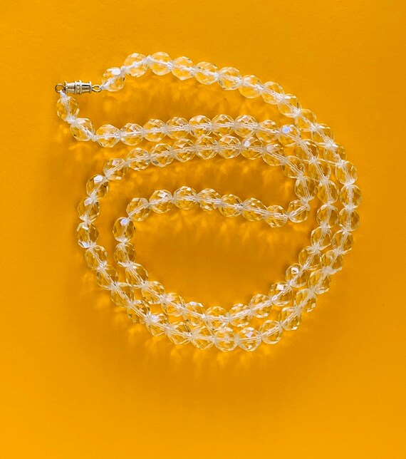 Be Basic Faceted Clear Aurora Borealis Glass Bead… - image 2