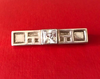 Vintage Art Deco Clear Rhinestone Bar Pin