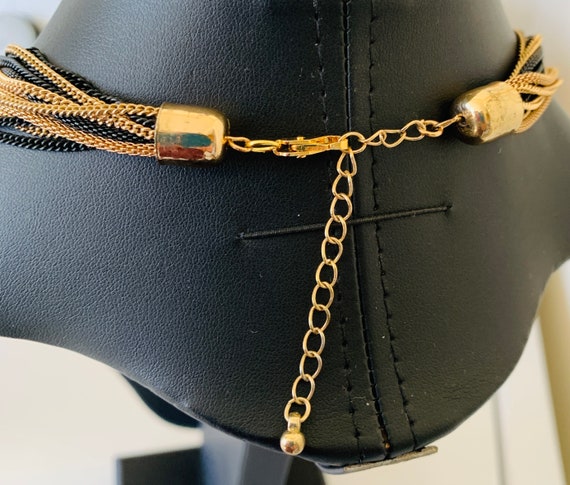 Multilayered Multicolored Knotted Chain Choker Ne… - image 6