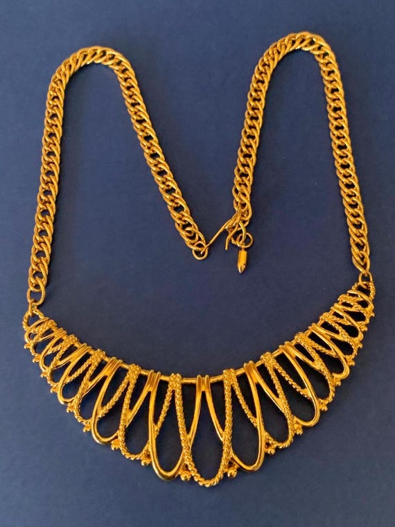 Graduated Loop Like Panel and Chain Choker Neckla… - image 8