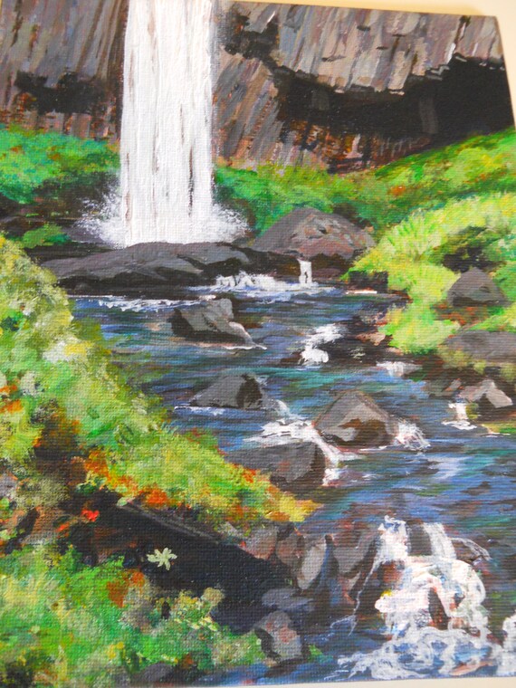 Latourell Falls Columbia River Gorge Original Landscape - Etsy