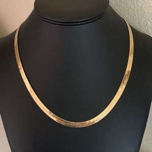 Beautiful 20 Inch 6mm Flat Herringbone Chain Necklace