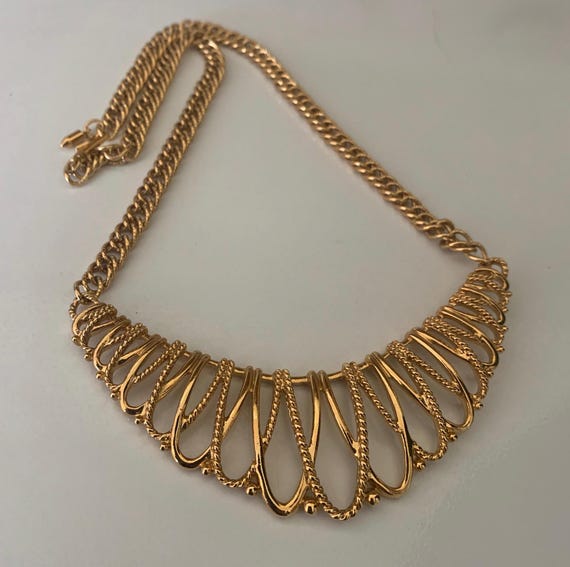 Graduated Loop Like Panel and Chain Choker Neckla… - image 7