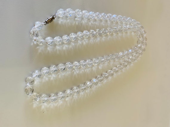 Be Basic Faceted Clear Aurora Borealis Glass Bead… - image 4