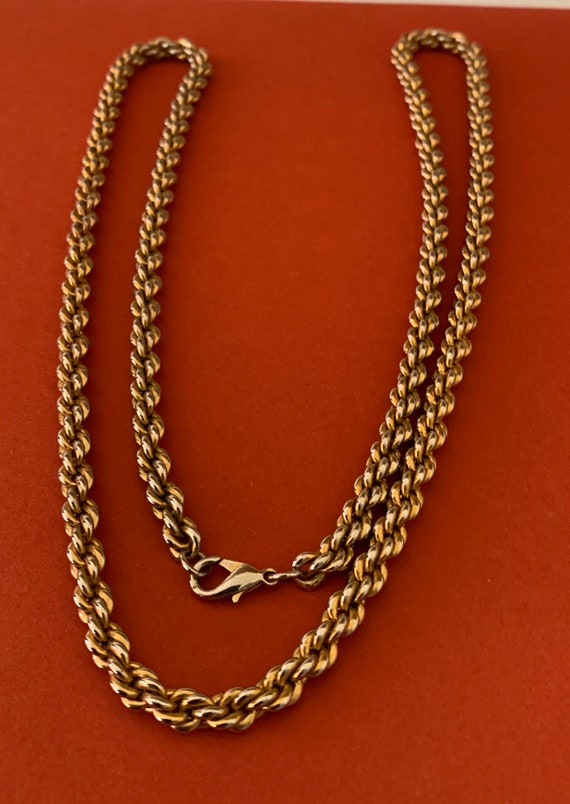 Chunky 31 inch 6mm Vintage Rope Chain Necklace - image 6