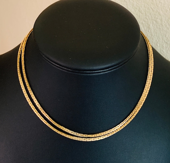 Versatile Vintage Gold Plated Rectangular Link Lo… - image 4