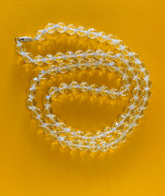 Be Basic Faceted Clear Aurora Borealis Glass Bead… - image 7