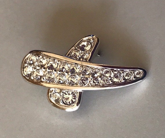 Swarovski Swan Signed Abstract Scatter Pin - image 3