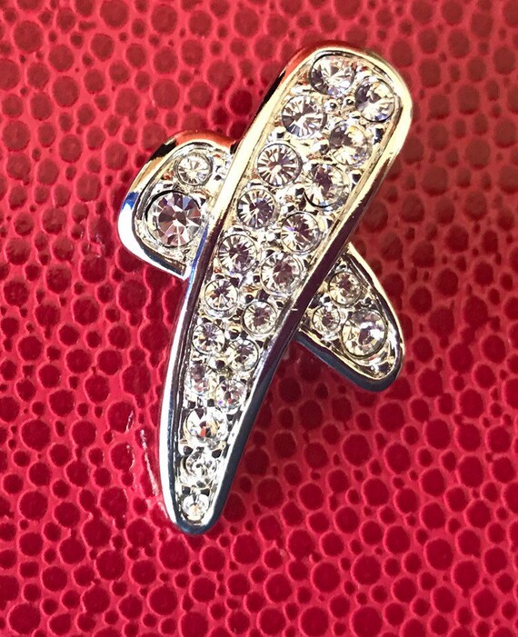 Swarovski Swan Signed Abstract Scatter Pin - image 4