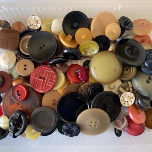 Button Soup One Cup Mixed Lot of Assorted Vintage and Antique Buttons