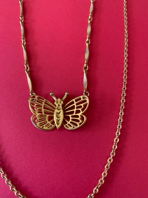 Three Layer Chain With Butterfly Pendant On The S… - image 6