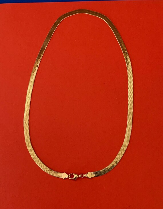 Beautiful 20 Inch 6mm Flat Herringbone Chain Necklace Gem