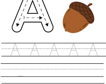 A–Z Letter Tracing Worksheets | Alphabet Handwriting Practice | Preschool Printable