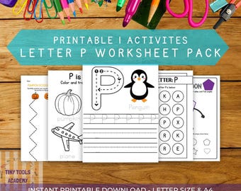 Letter P Worksheets | Printable Alphabet Activities | Letter Recognition, Phonics, Tracing, and more | Preschool & Kindergarten