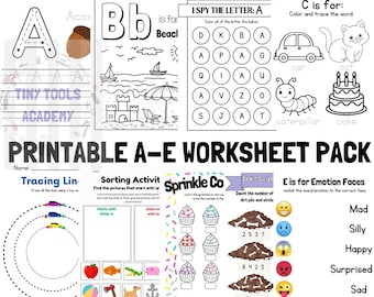 Letter Packets A–E Bundle | Preschool & Kindergarten Learning Activities