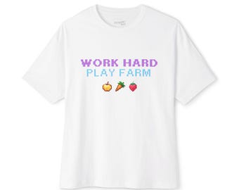 Funny Farm Sim Gamer T-Shirt: Unisex Boxy Tee