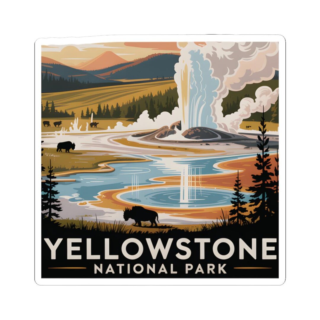 Yellowstone Club Sticker Yellowstone National Park Sticker: Outdoor Adventure Decal, Nature ...