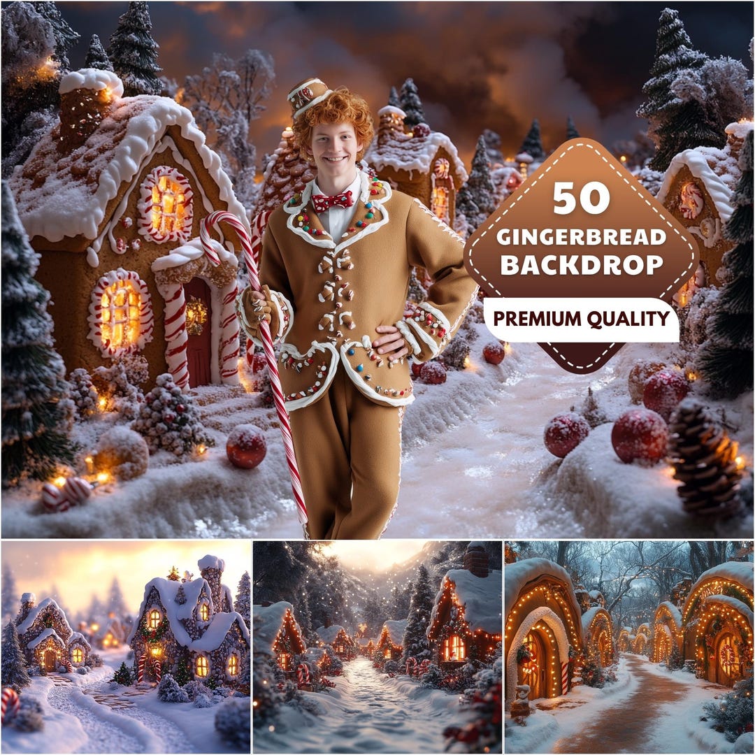 Ginger Backdrop Gingerbread Studios Digital Backdrop: Holiday Photography (JPG File) - Etsy