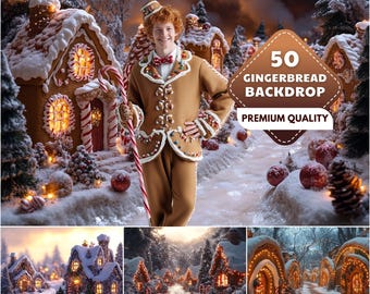 Gingerbread Studios Digital Backdrop: Holiday Photography (JPG File)