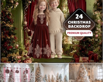 Christmas digital backdrop, festive holiday background for photos, seasonal event decoration, gift for photographers