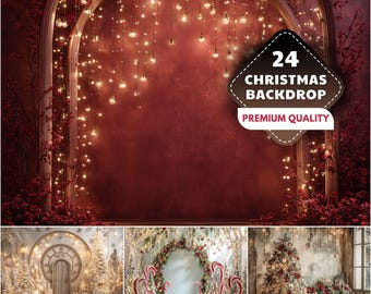 Festive Christmas Photography Backdrop, Winter Wonderland (JPG File)
