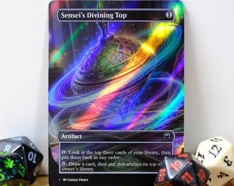 mtg cards like sensei's divining top [foil] - Proxy - EDH Artifact Staple - Commander Artifact then put them back in any order FOIL Sensei's Divining Top from
