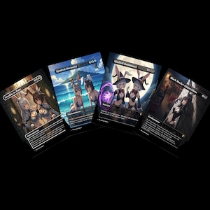 MTG Anime Bunny Girls [Foil] - Proxy - EDH Commander - Black Market Connections - Kindred Dominance - Kindred Discovery - Trouble in Pairs