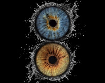 Maqueta PSD de Iris Art: Plantilla con sincronización de color inteligente, foto profesional de ojo (descarga digital)