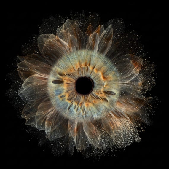 Iris Art PSD Mockup: Single Flower Effect Professional Iris Photo Template Digital Download