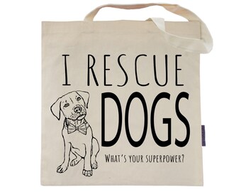 Rescued is My Favorite Breed Dog Eco Friendly Tote Bag Shopping Bag