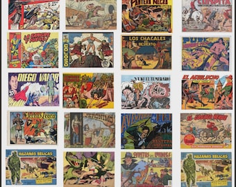 Over 260 collections (more than 9,000 issues) of landscape-format comics from the 1950s and 60s in Spanish. Digital format (CBR-CBZ-PDF).