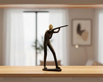 ゴールドシューター彫刻｜モダンな抽象ホームデコレーション像